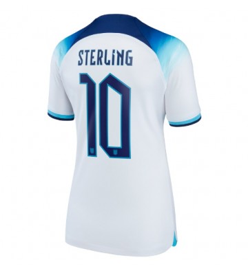 England Raheem Sterling #10 Hjemmebanetrøje Dame VM 2022 Kort ærmer